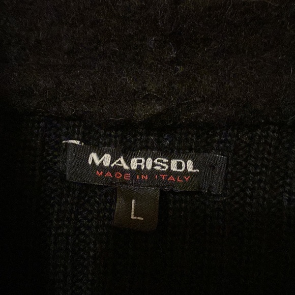 Houndstooth Fuzzy Button Front Sweater Cardigan Made In Italy Large L - Picture 5 of 8